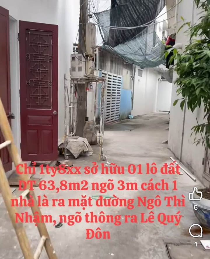 Đất nền Kỳ Bá Thái Bình 63.8m² giá 1.8 tỷ - Tiện ích đầy đủ