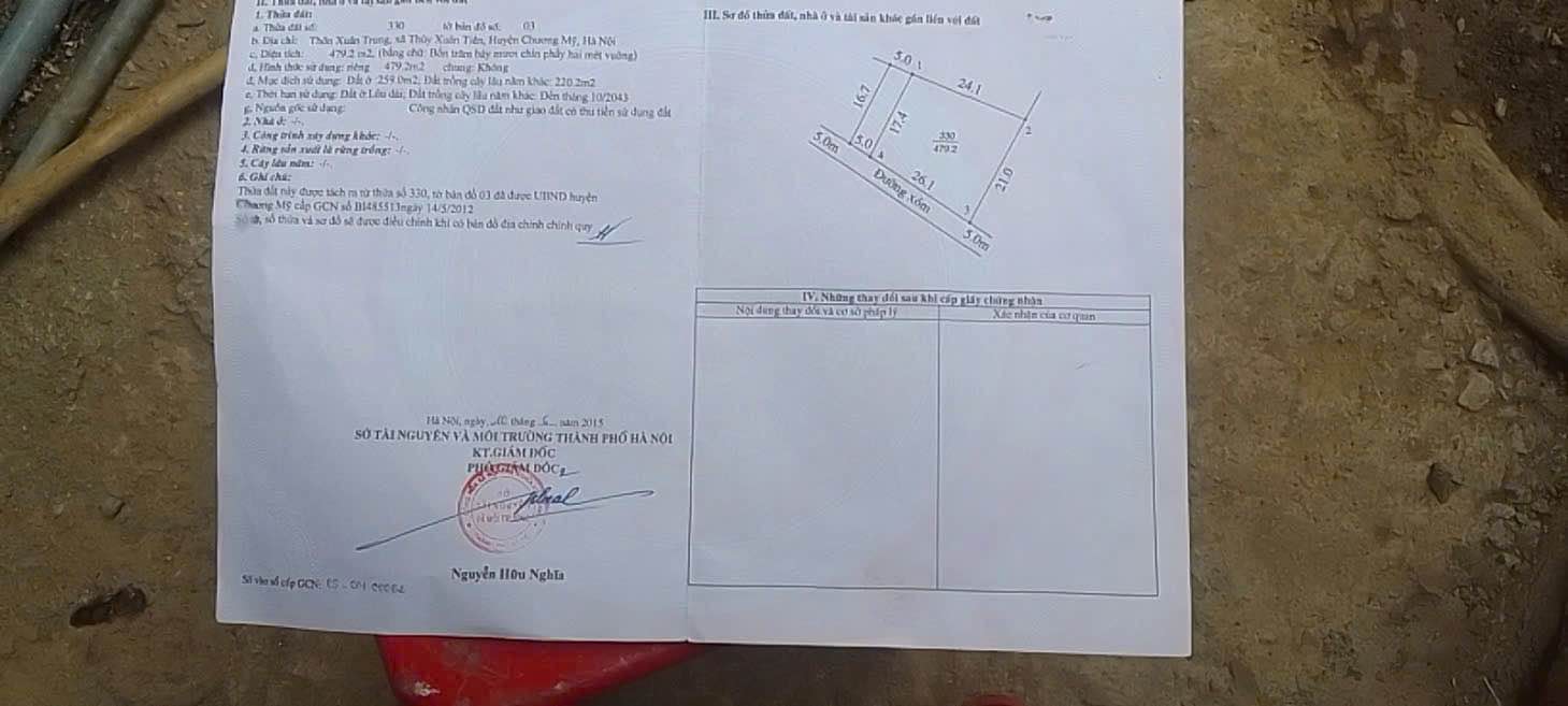 Đất nền Thủy Xuân Tiên 497m² giá 6 tỷ - Mặt tiền 26m, giao thông thuận lợi