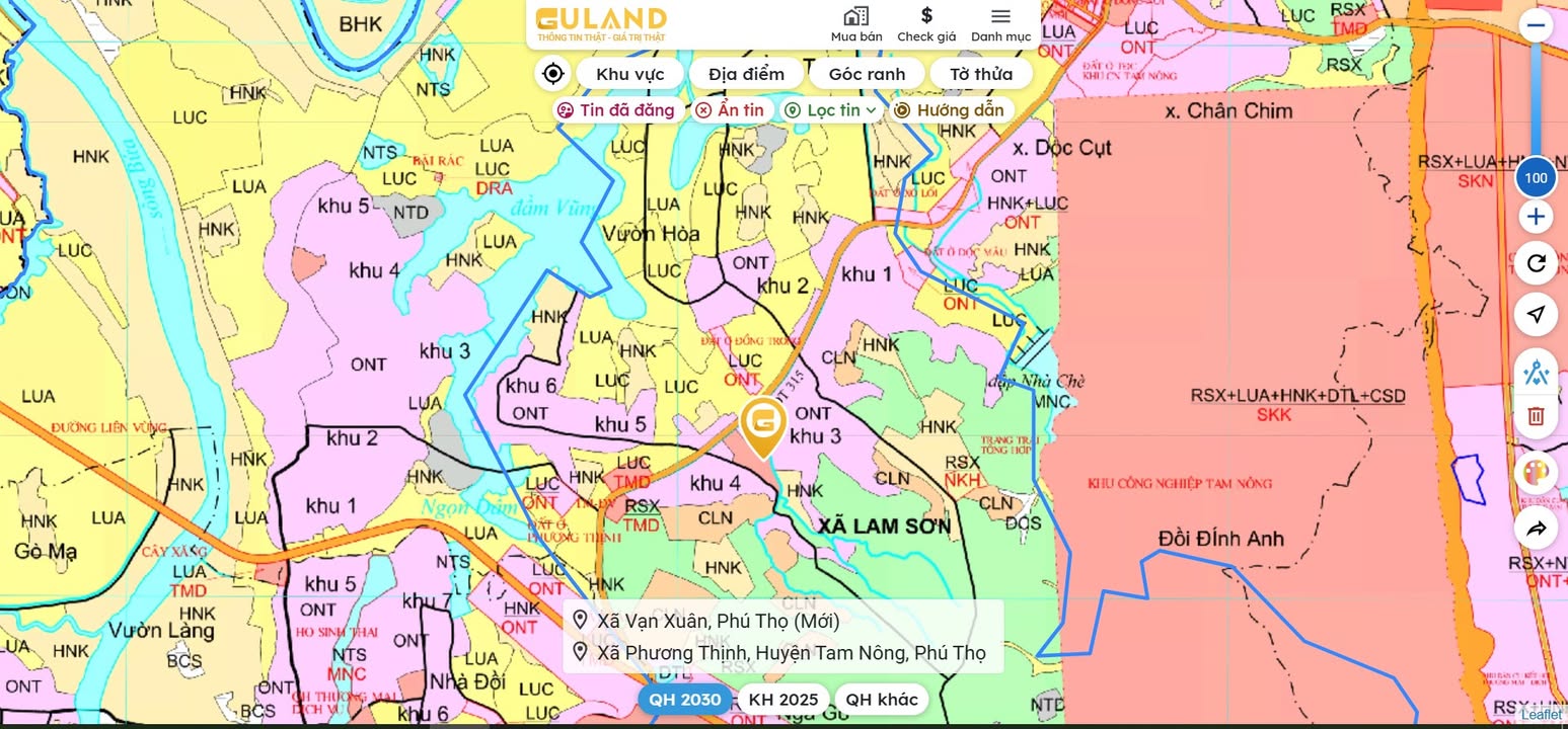 Đất nền Vạn Xuân, Tam Nông 40.000m² giá 20 tỷ - Đầu tư lý tưởng cho khu dân cư!