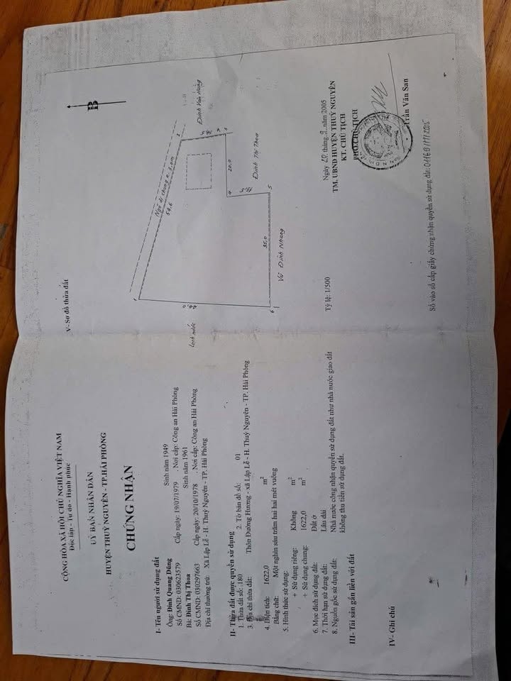 Đất nền Nam Triệu Hải Phòng 1.622m² giá thỏa thuận - Cơ hội đầu tư hiếm có!