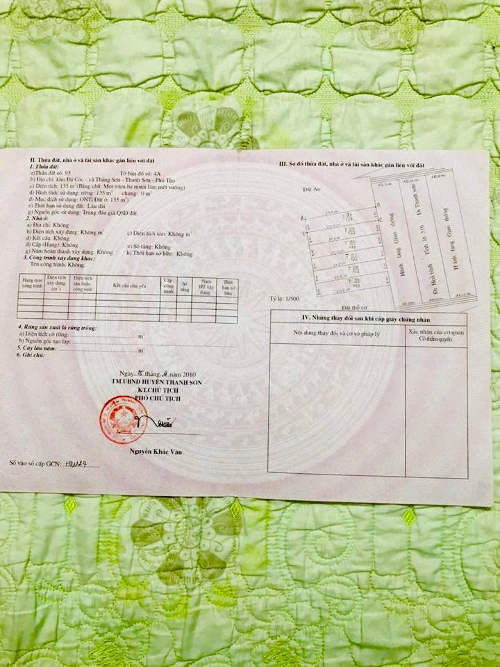 Đất nền Quốc lộ 70B Thanh Sơn 135m² giá 1 tỷ - Cơ hội đầu tư tuyệt vời!