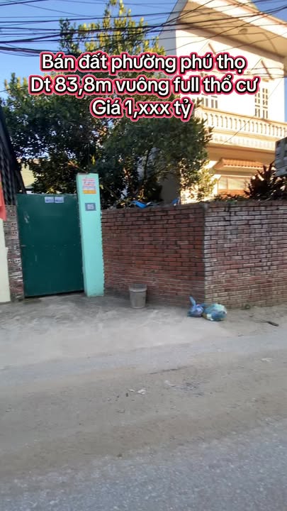 Đất nền KDC Tân Lập Phú Thọ 83m² giá 1 tỷ - Vị trí đắc địa cho đầu tư!