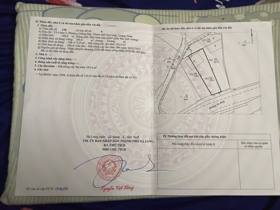 Đất nền phường Giếng Đáy, Hạ Long 180m² giá 3.15 tỷ - Mặt đường ô tô tránh nhau!