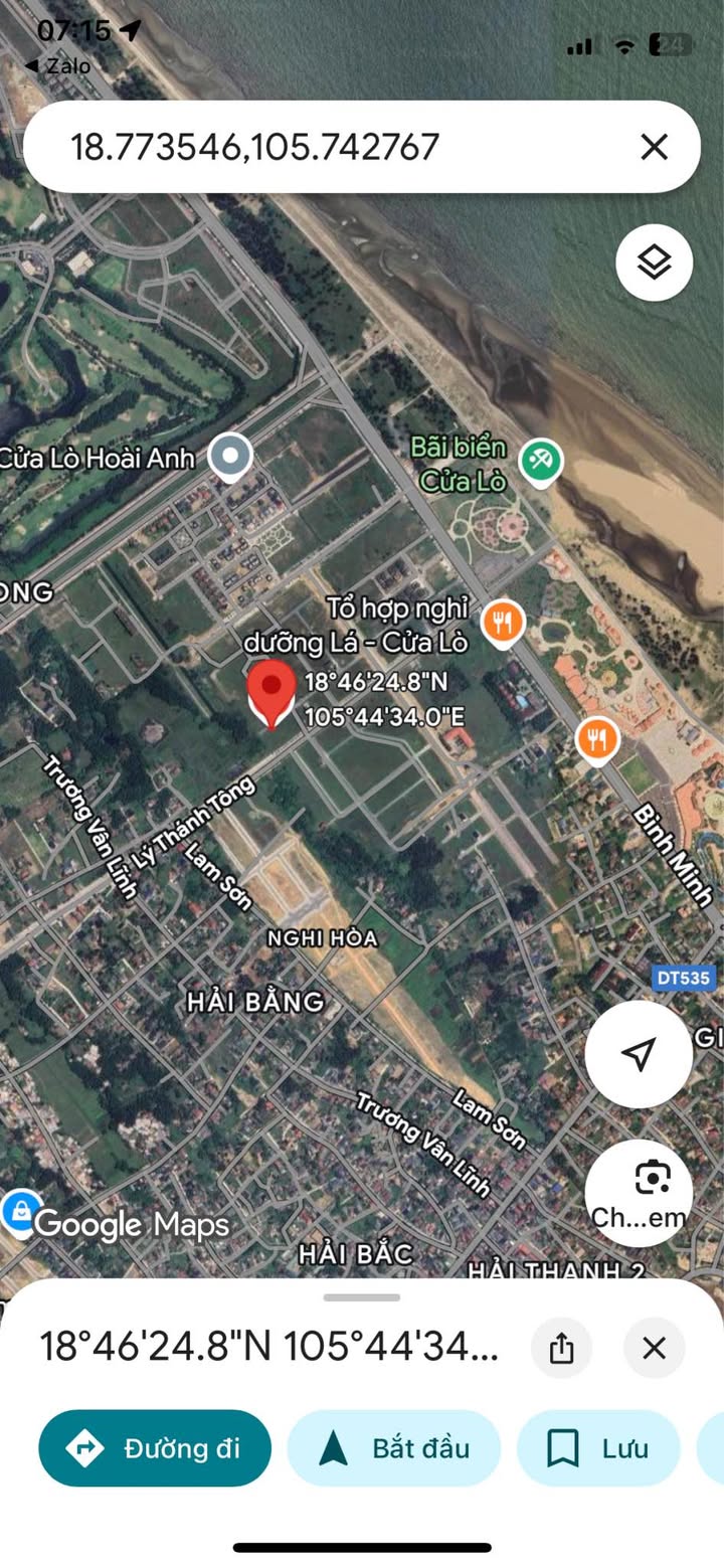 Đất Nghi Hòa, Cửa Lò 270m² giá 6.48 tỷ - Đường rộng, vị trí đẹp!