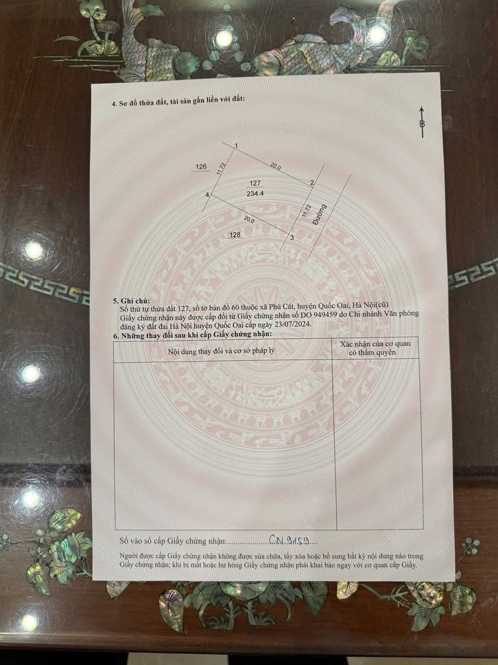 Đất thổ cư Thôn 7, xã Phú Cát 234m² giá 30 triệu/m² - Mặt tiền rộng 11m