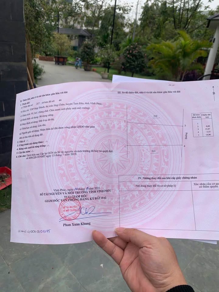 Đất nền mặt đường Quốc lộ 2B, thị trấn Hợp Châu, 91m² - Đầu tư sinh lời ngay!