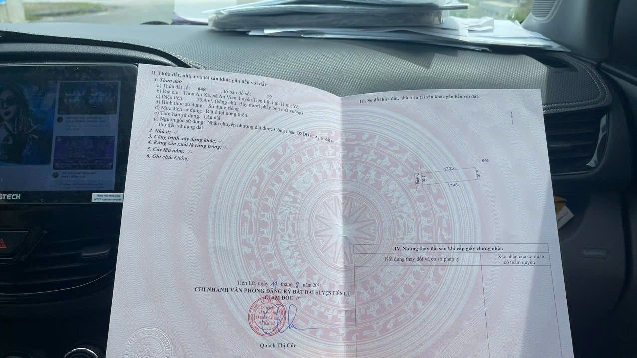 Đất thổ cư An Viên Tiên Lữ 74m² giá 1 tỷ - Đầu tư sinh lời hấp dẫn!