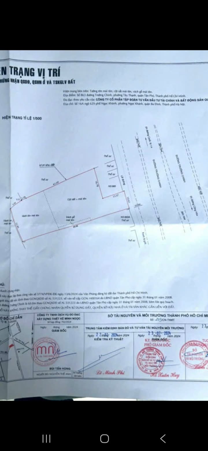 Đất nền mặt tiền đường Trường Chinh, Tây Thạnh, Tân Phú, 1559m² - Giá tốt không thể bỏ qua!
