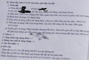 Đất thổ cư 2000m² tại xã Thọ Sơn, Bù Đăng giá 840 triệu - Cơ hội đầu tư hấp dẫn!