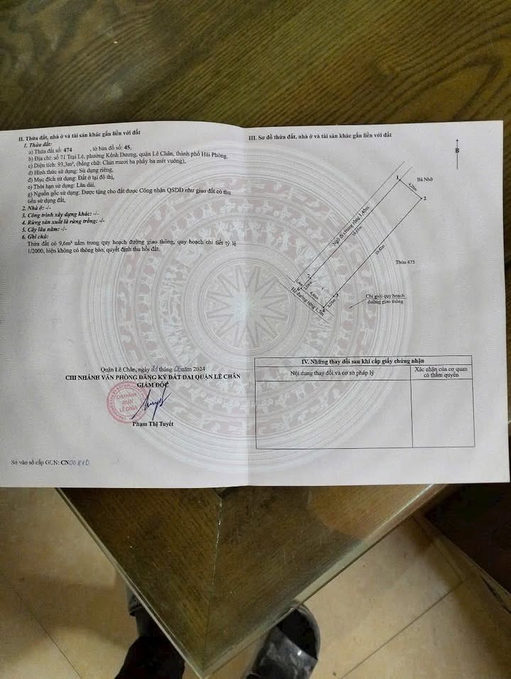 Đất mặt đường Trại Lẻ, Hải Phòng 93m² giá 9.6 tỷ - Tặng nhà cho thuê kinh doanh