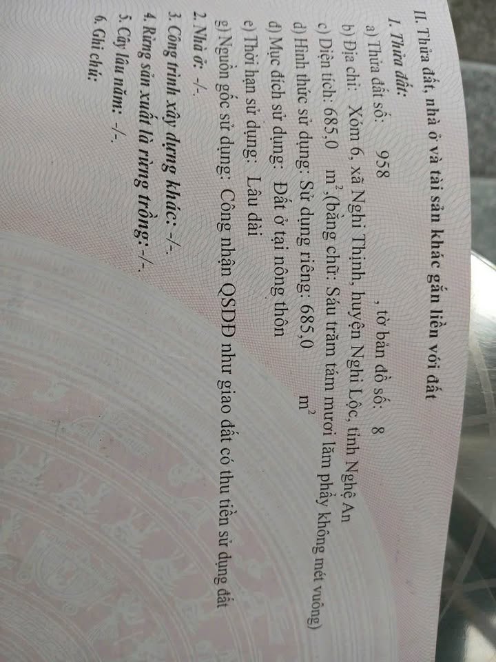 Đất thổ cư Nghi Thịnh 102m² giá chỉ 7XX triệu - Cơ hội đầu tư tốt!