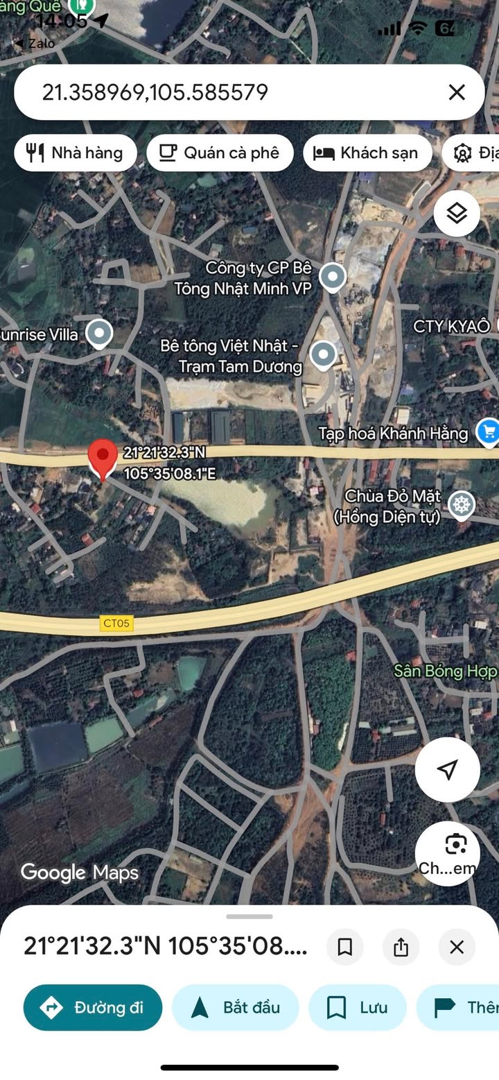 Đất thổ cư 321m² tại xã Hướng Đạo, Tam Dương - Giá chỉ 4 tỷ, vị trí đẹp gần KCN!