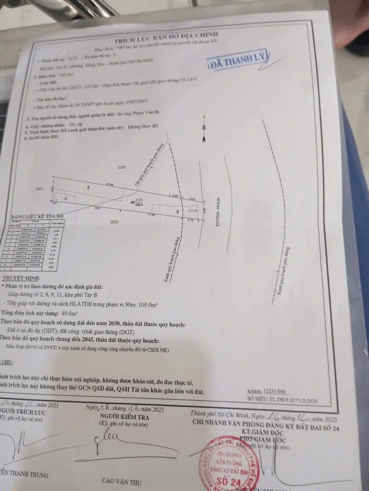 Đất thổ cư Dĩ An 105m² giá 3 tỷ - Đường nhựa ô tô tránh nhau!