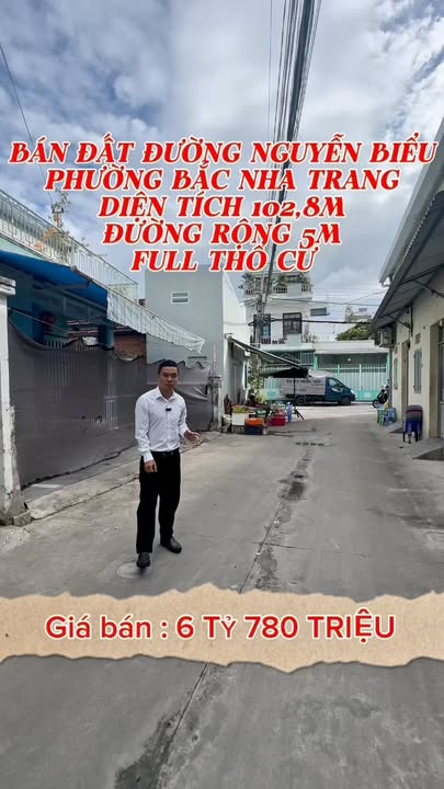 Bán đất mặt tiền đường Nguyễn Biểu, Vĩnh Hải, Nha Trang 102.8m² - Gần biển Hòn Chồng!