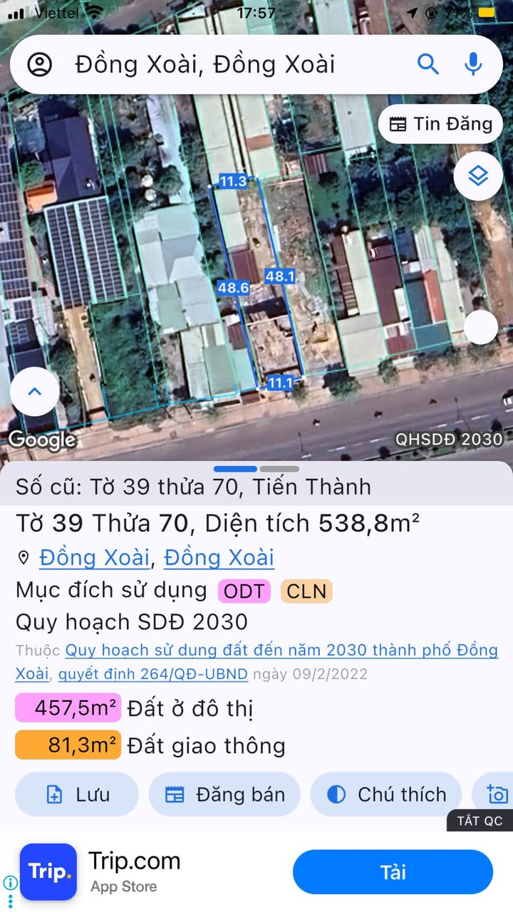 Nhà mặt tiền Quốc lộ 14 Tiến Thành 506m² giá 5.5 tỷ - Kinh doanh thuận lợi!