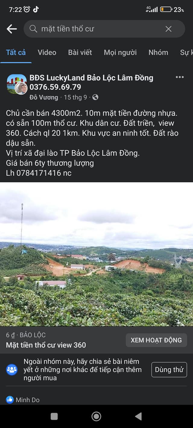 Đất nền xã Đại Lào, TP Bảo Lộc 4300m² giá 5.7 tỷ - Cơ hội đầu tư hấp dẫn!