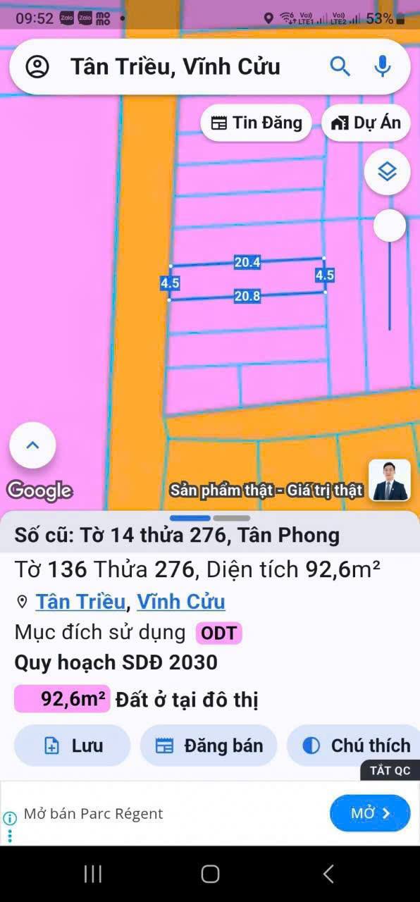 Đất thổ cư Tân Phong, Biên Hòa 92.6m² giá 7.5 tỷ - Sổ riêng chính chủ!