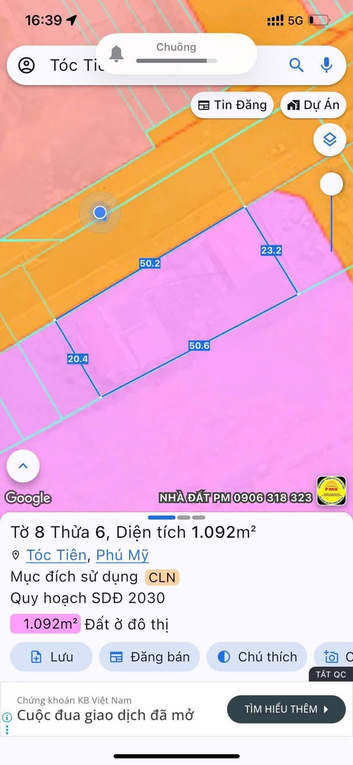 Đất nền Tóc Tiên, Phú Mỹ 1.092m² chỉ 14 tỷ - Đầu tư sinh lời ngay!