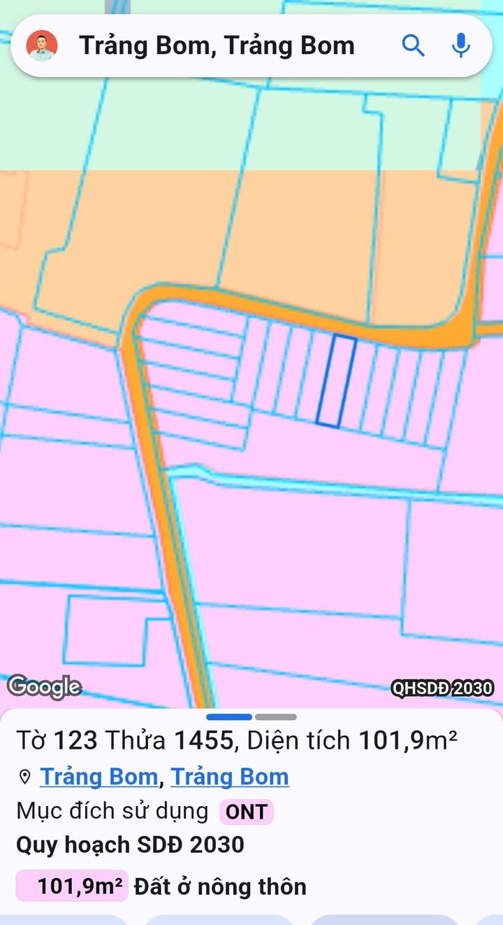 Đất nền Trảng Bom 100m² giá 979 triệu - Sổ hồng riêng, thổ cư 100%!