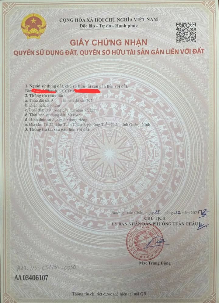 Đất nền Tuần Châu Hạ Long 570m² giá 20 triệu - View cảng tàu tuyệt đẹp!