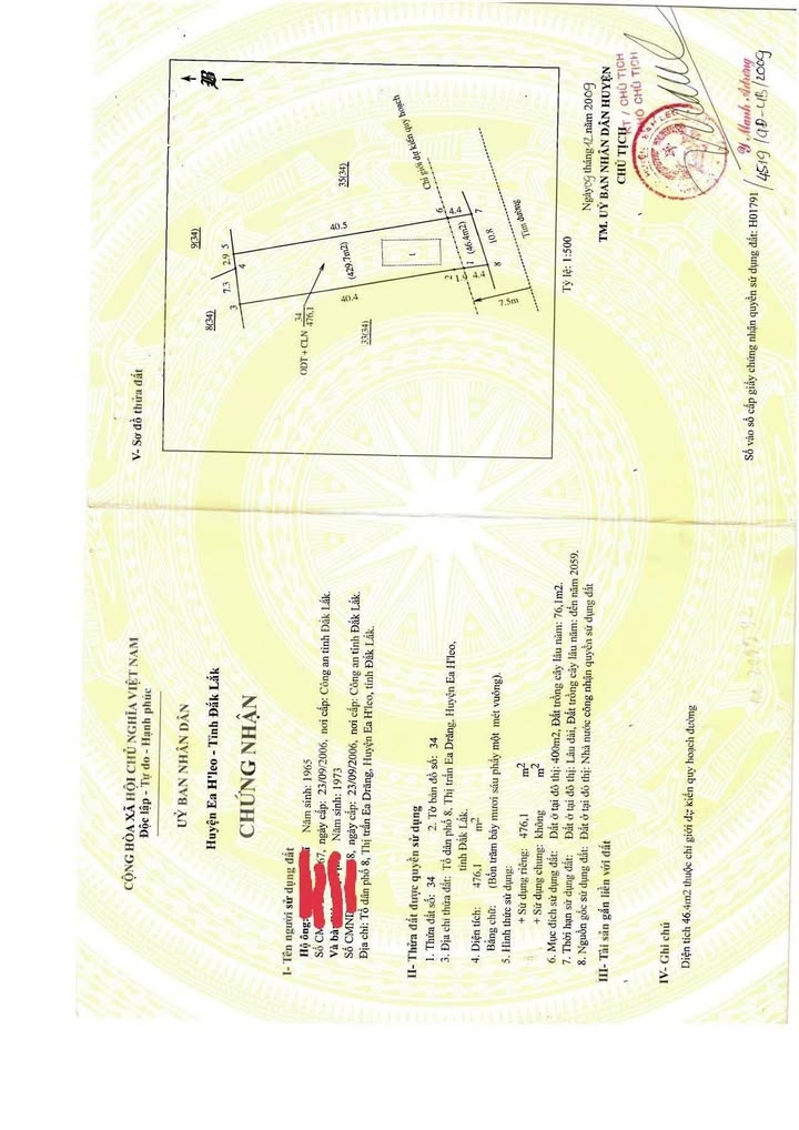 Đất nền tại xã Ea Drăng, huyện Krông Pắc 476m² giá 3.35 tỷ - Vị trí thuận lợi, giao thông dễ dàng!