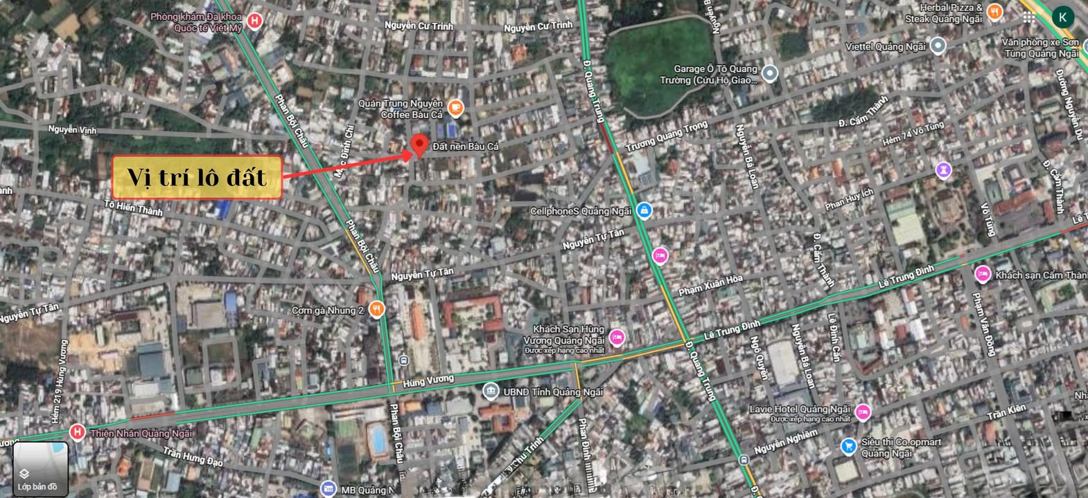 Đất nền KDC Bàu Cả Quảng Ngãi 120m² - Chính chủ, giá tốt cho đầu tư!