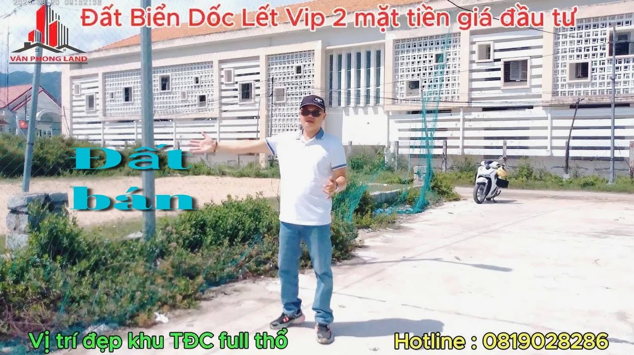 Đất Biển Dốc Lết Ninh Hòa 198m² giá 2 tỷ - Lô góc 2 mặt tiền gần biển!