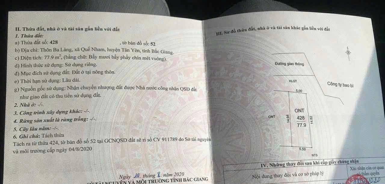 Đất Đa Mai Bắc Giang 80m² - Giá tốt, vị trí đẹp!