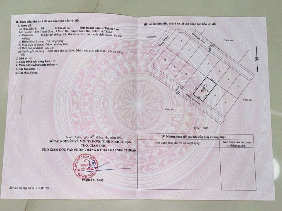 Đất thổ cư 150m² tại Xuân Hải, Ninh Hải - Giá chỉ 550 triệu, thương lượng