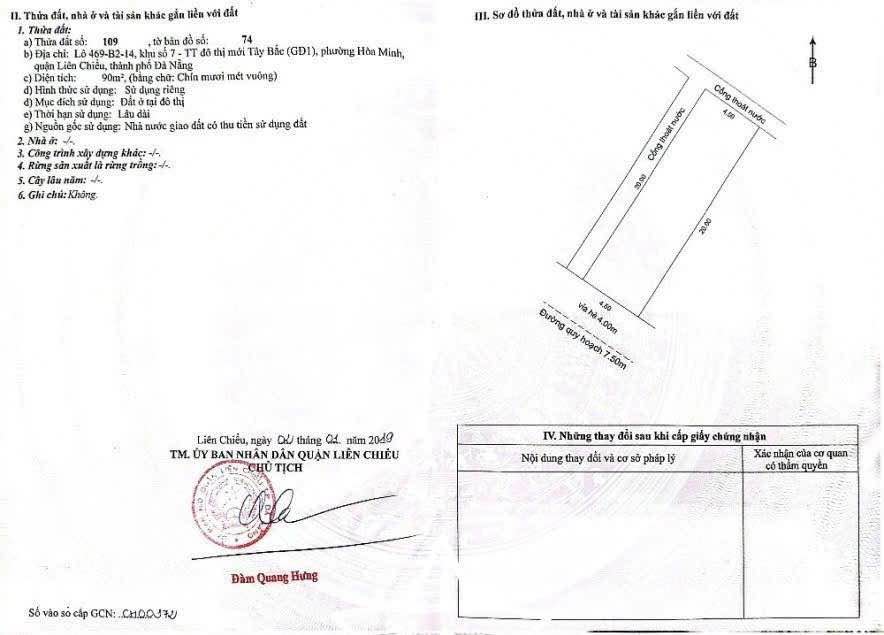 Đất nền đường Trần Quang Long, quận Liên Chiểu 90m² giá 5.05 tỷ - Cơ hội vàng cho đầu tư!