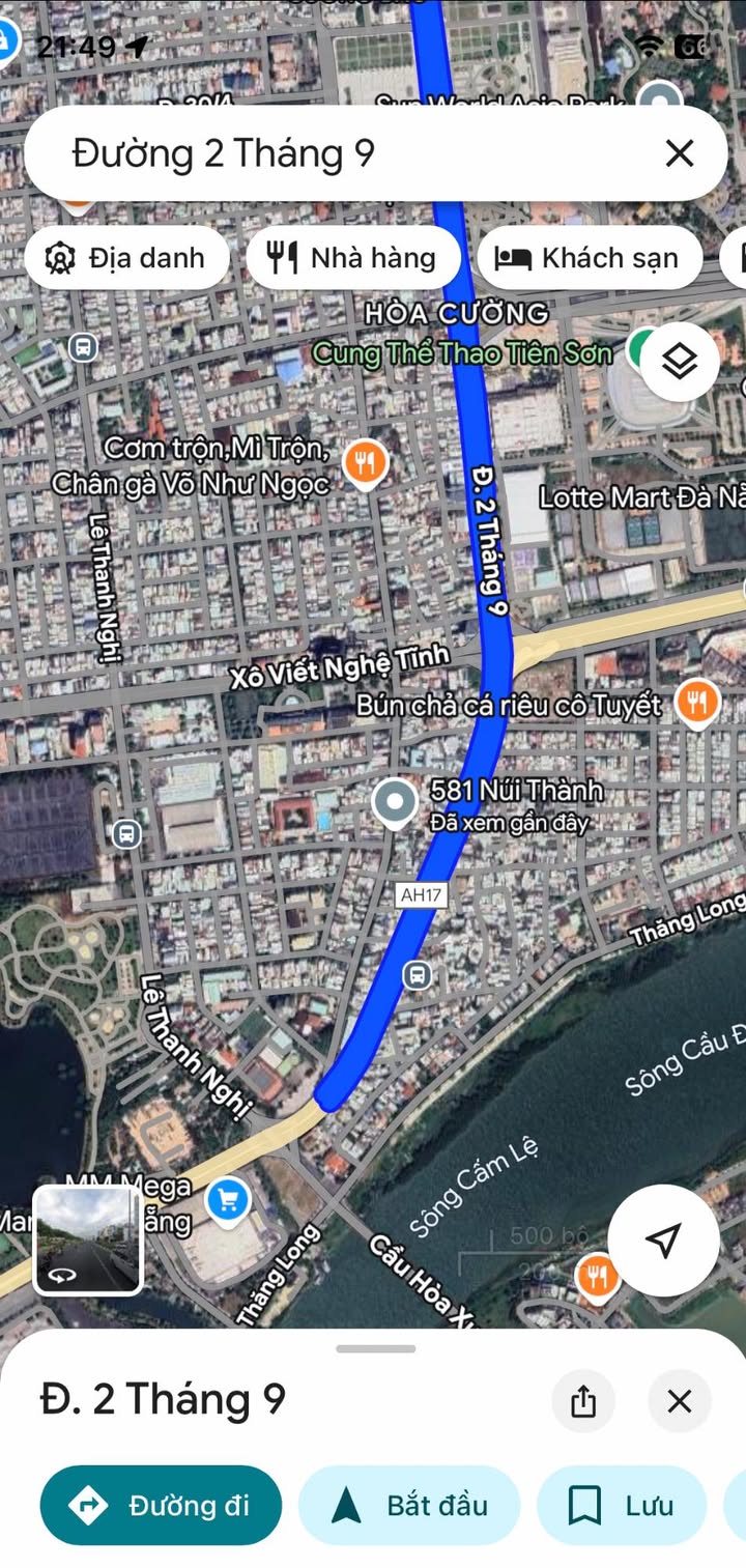 Nhà mặt tiền 2/9 Đà Nẵng 90m² giá 13 tỷ - Kinh doanh thuận lợi!