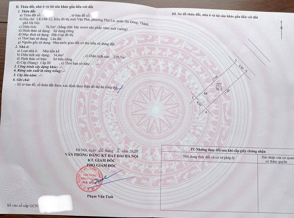 Nhà phố KĐT Văn Phú 77m² giá 21 tỷ - Đầu tư sinh lời cao!