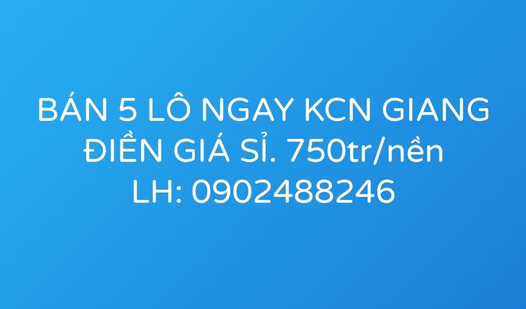Đất nền KCN Giang Điền 100m² giá chỉ 750 triệu - Đầu tư sinh lời ngay!