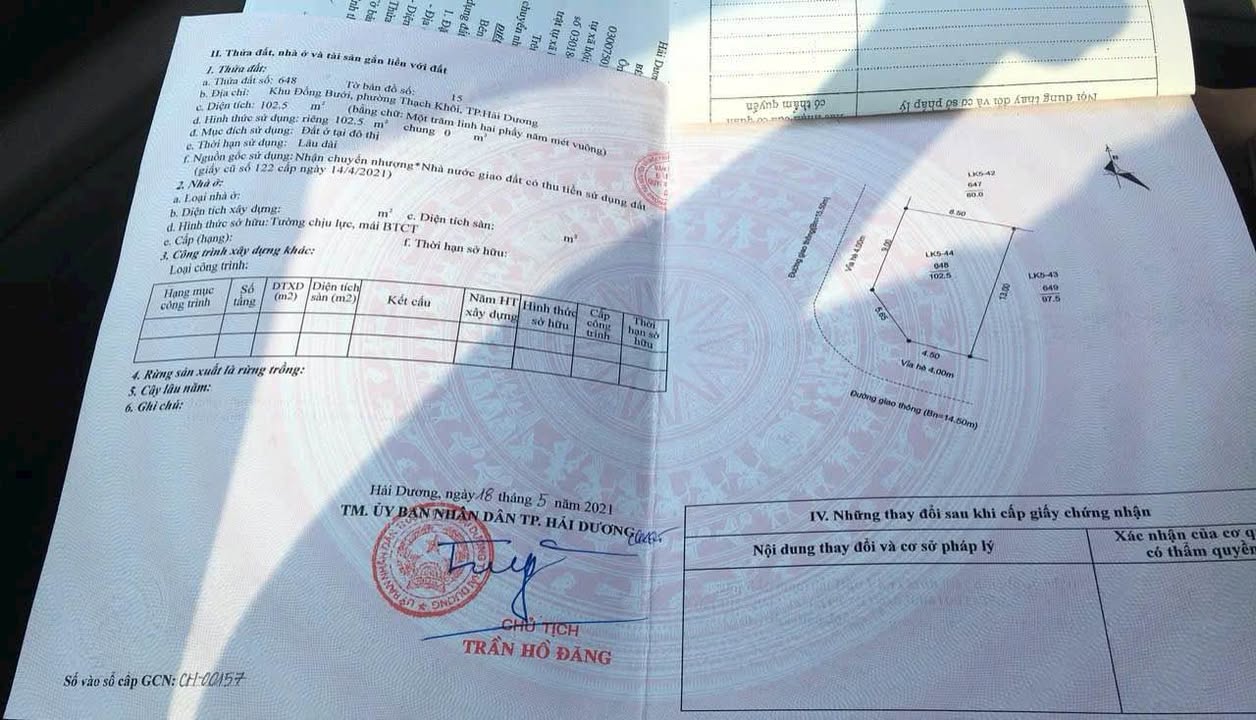 Đất lô góc khu đô thị Đồng Bưởi, Hải Dương 102.6m² giá chỉ 4.1 tỷ - Cơ hội đầu tư tuyệt vời!