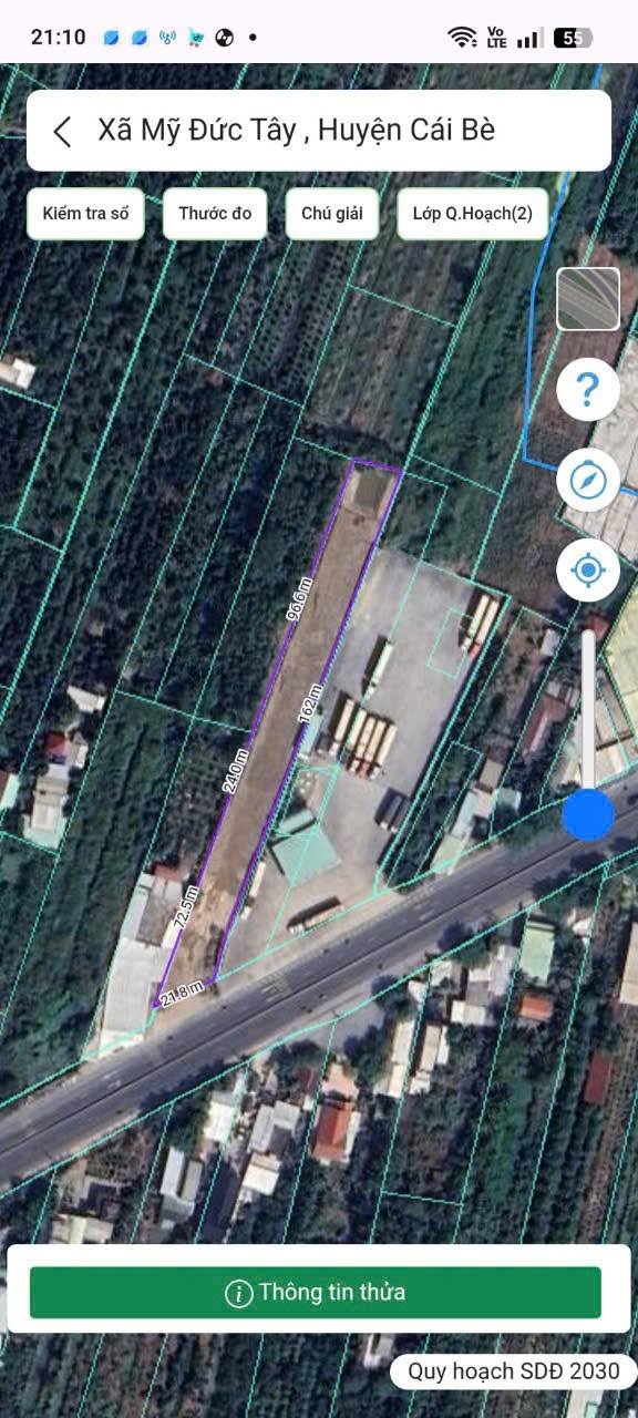 Bán kho xưởng 288m² mặt tiền Quốc lộ 1A Cái Bè - Đầu tư sinh lời ngay!