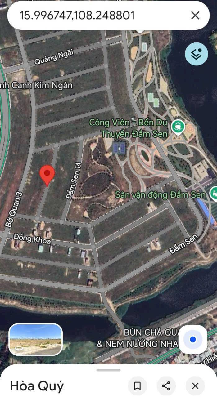 Lô đất tại KĐT Nam Hoà Xuân Đà Nẵng 125m² giá 6,7 tỷ - Cơ hội đầu tư tuyệt vời!