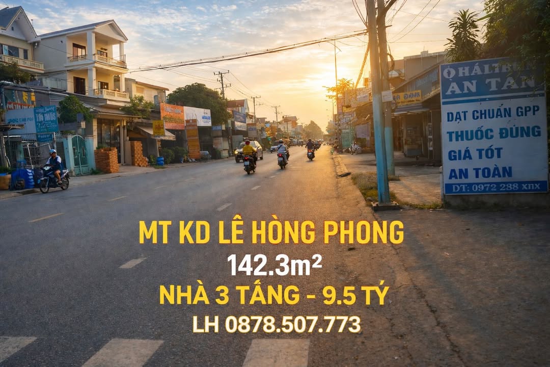 Nhà mặt tiền kinh doanh Lê Hồng Phong, Dĩ An, 142.3m² giá 9.5 tỷ - Đầu tư sinh lời vượt trội!