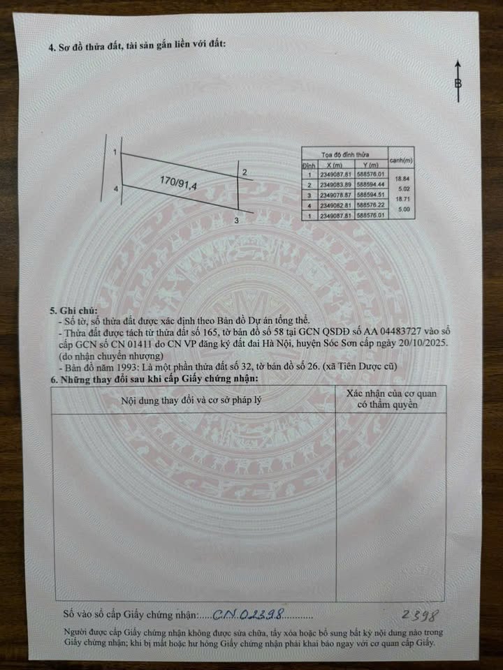 Đất Tiên Dược Sóc Sơn 91m² giá 3 tỷ - Đường quy hoạch 21m, cơ hội đầu tư sinh lời!