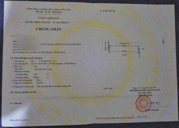 Đất An Sơn Thủy Nguyên 200m² giá 1.88 tỷ - Lô góc kinh doanh tốt!