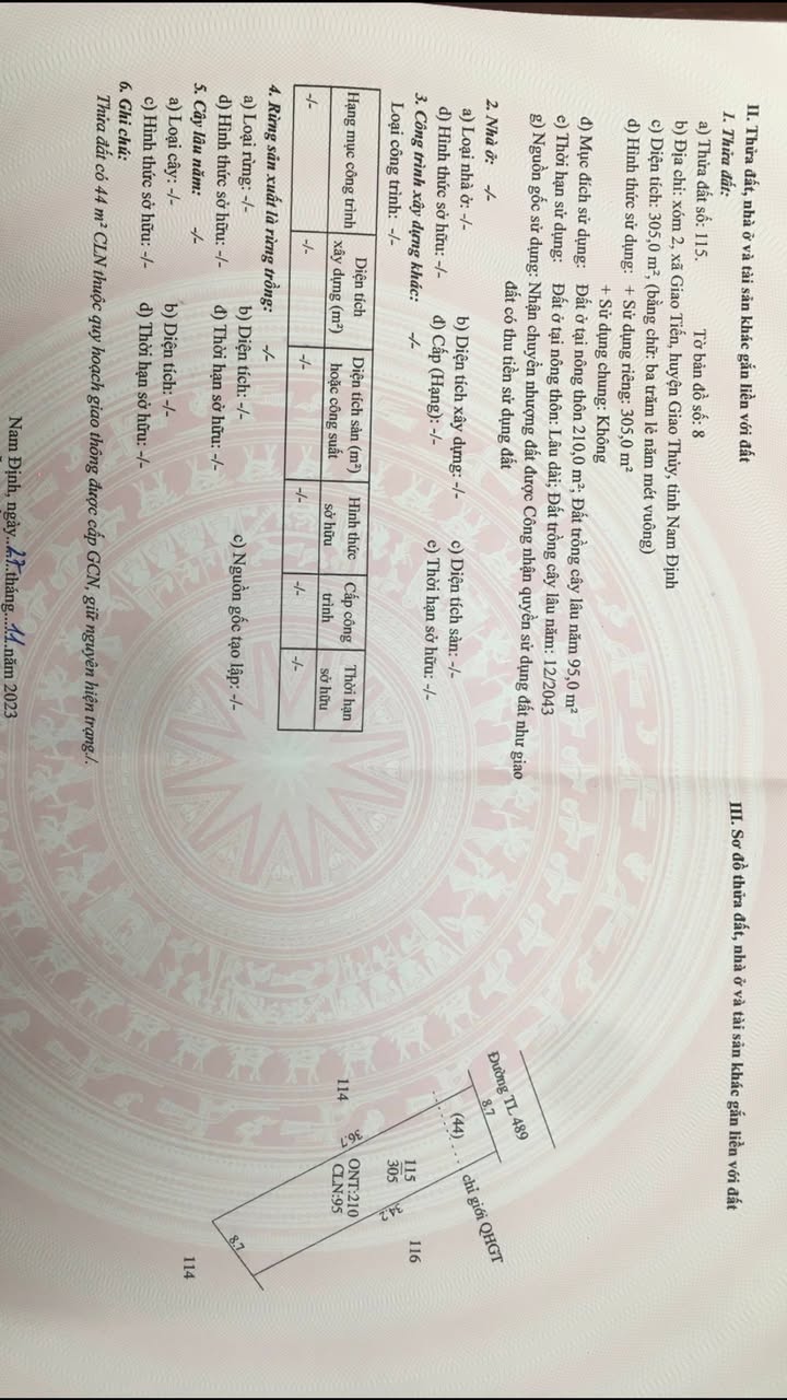 Đất nền Giao Tiến Nam Định 304m² - Vị trí đắc địa, cơ hội đầu tư hấp dẫn!