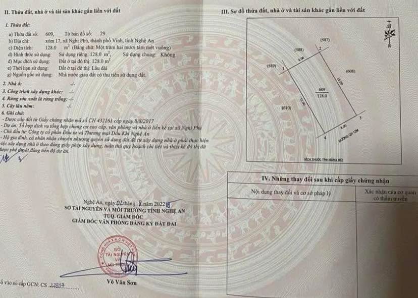 Đất dự án Dầu Khí Nghi Phú 128m² giá 7 tỷ - Vị trí đắc địa, sổ đỏ chính chủ!