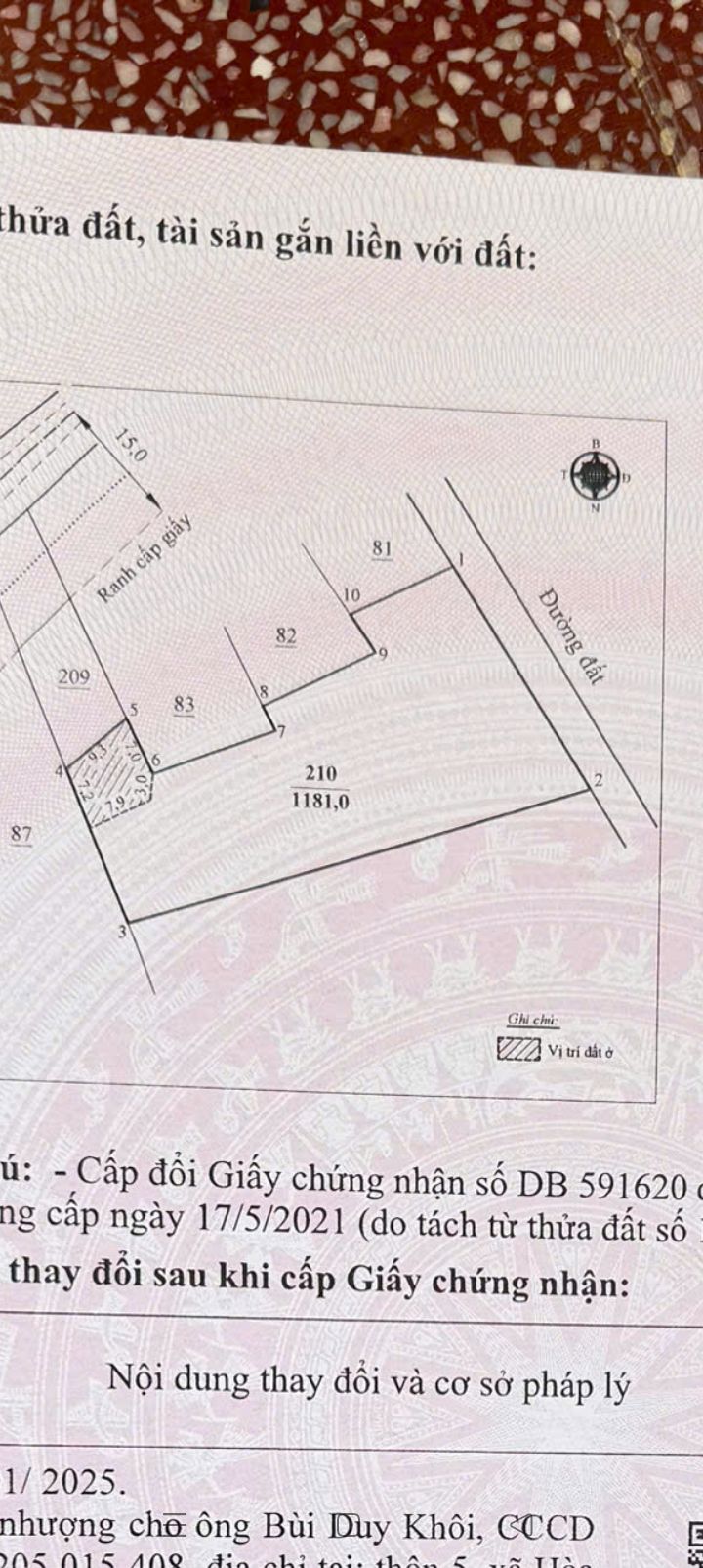 Đất nền Hòa Nam 1200m² giá 1.25 tỷ - Chính chủ bán gấp!