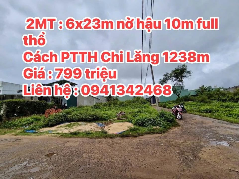 Đất nền Chi Lăng, Pleiku 138m² giá 799 triệu - Lô góc đẹp, cách chợ vài bước!