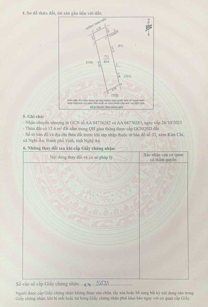 Đất nền đẹp đường Thanh Niên, phường Nghi Ân, 89.6m² - Giá chỉ 2.8 tỷ VND!