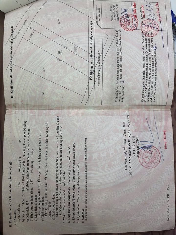 Nhà vườn Hòa Phú Đà Nẵng 539m² giá 2.4 tỷ - Không gian sống lý tưởng!