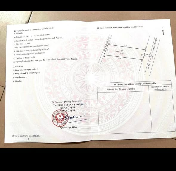 Đất liền kề Đan Thượng, Hạ Hoà 125m² giá 400 triệu - Cơ hội đầu tư hấp dẫn!