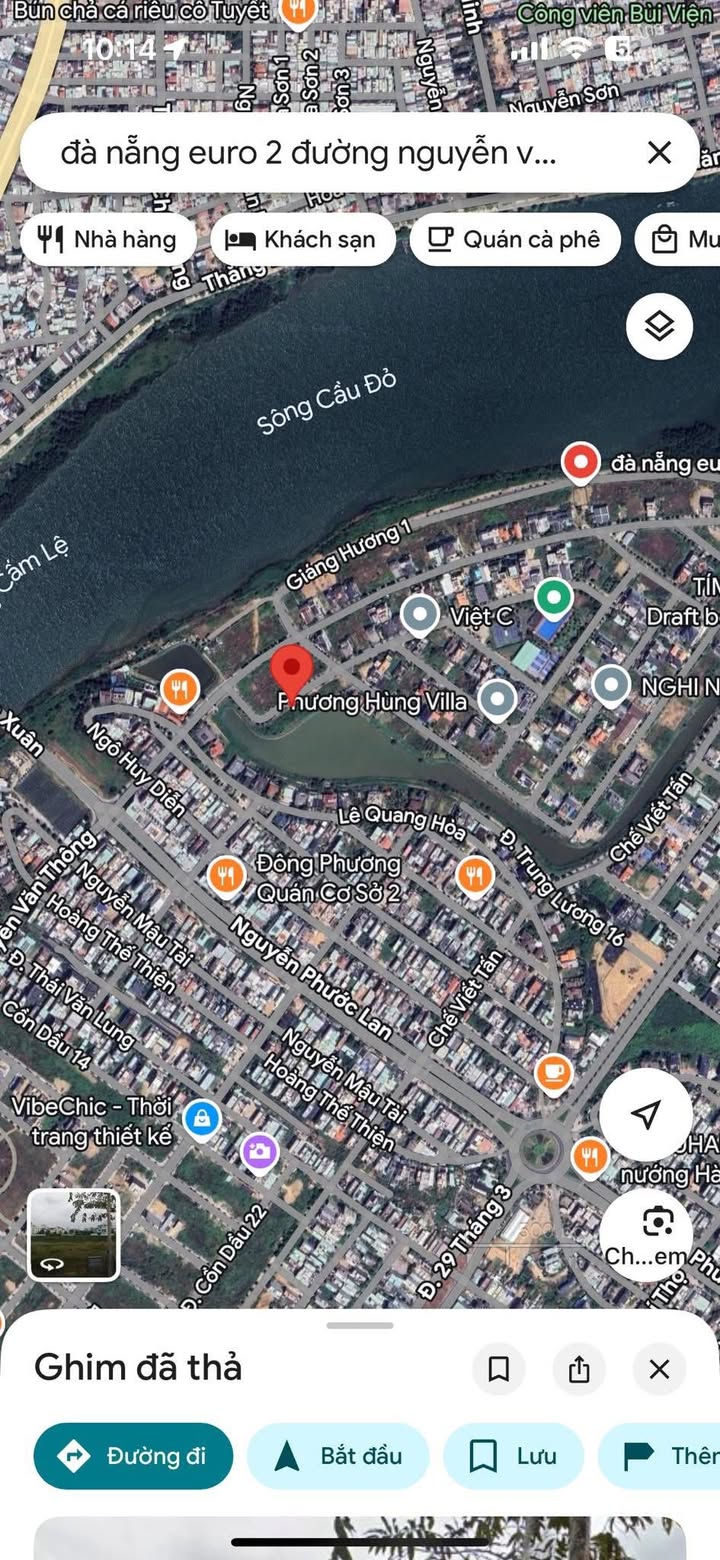 Đất nền Euro2 Cẩm Lệ 360m² giá 35 tỷ - Vị trí VIP lưng kênh, view biệt thự tuyệt đẹp!