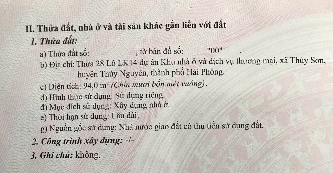 Đất lô góc tại KĐT Quang Minh Green City 94m² giá 5 tỷ - Hướng Đông Nam mát mẻ!