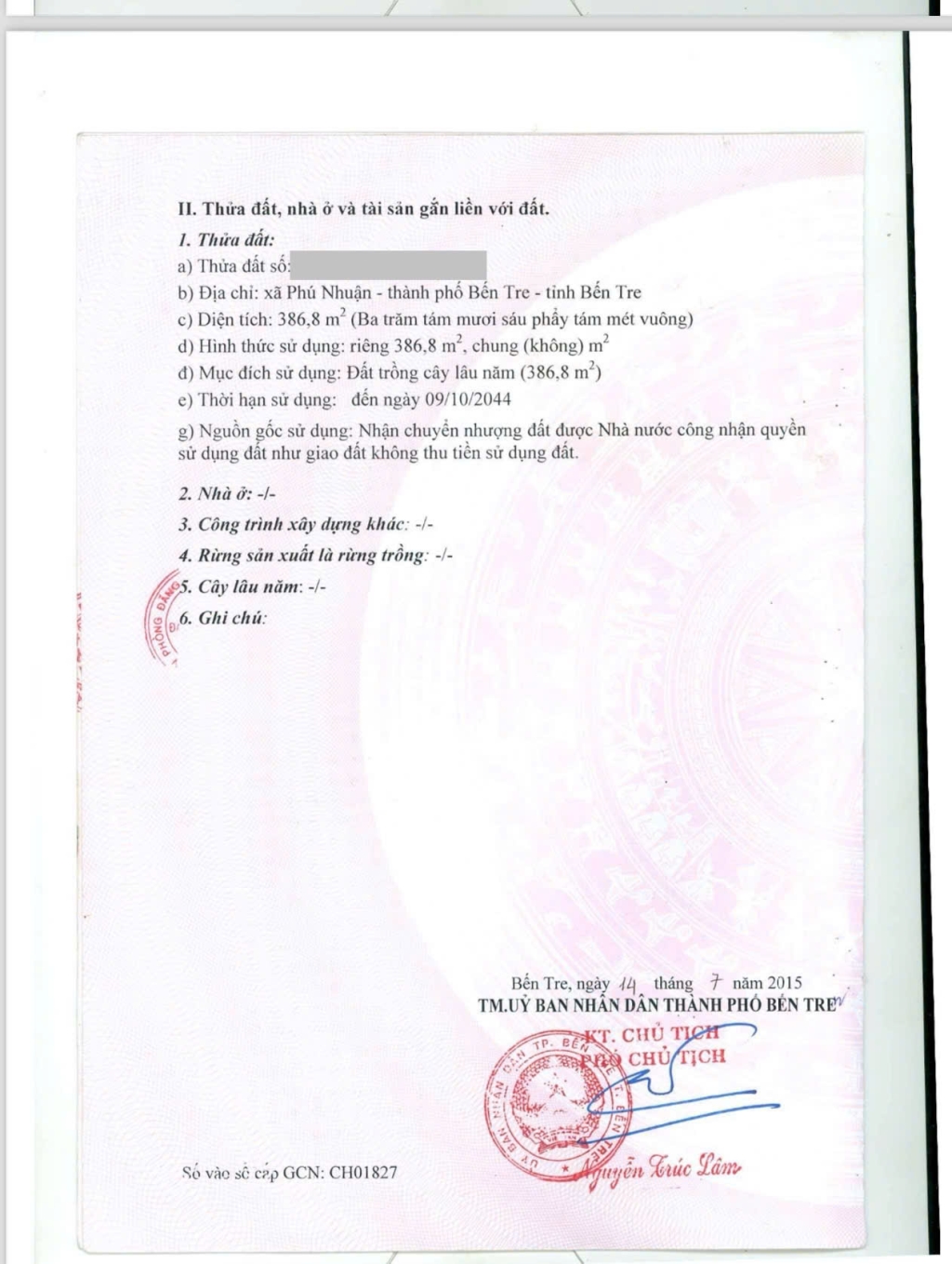 Bán đất thổ cư tặng nhà cấp 4 tại Phú Nhuận, Bến Tre 1196m² giá 4.5 tỷ - Cơ hội đầu tư lý tưởng!