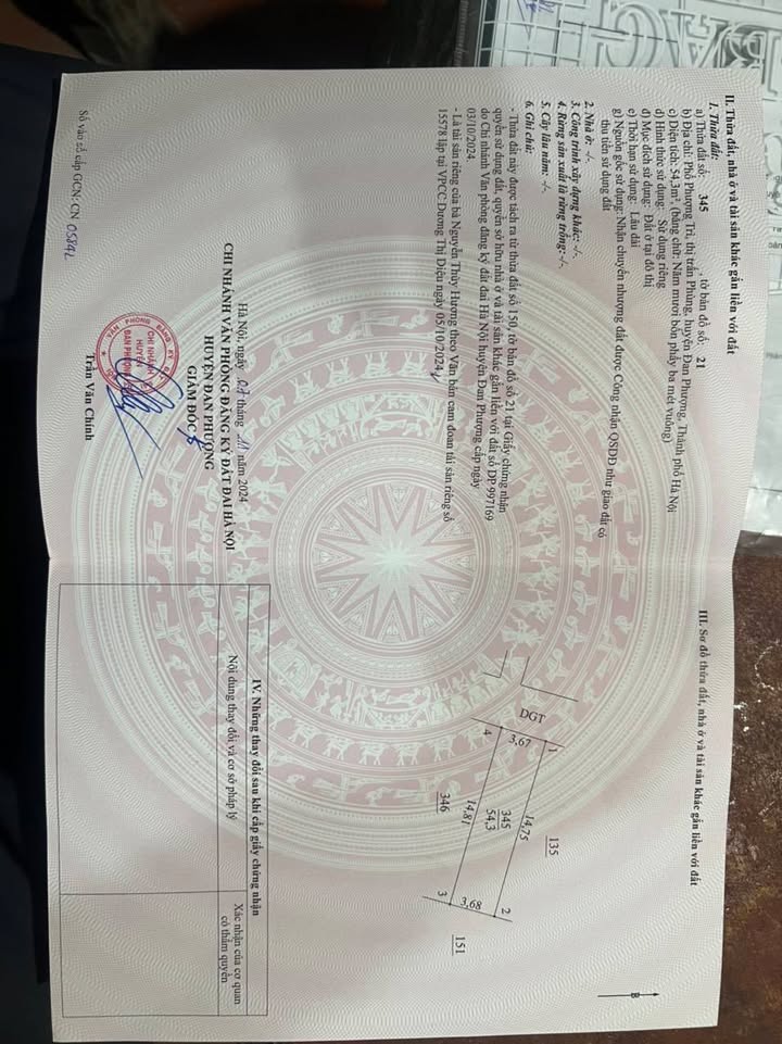 Đất nền Phượng Trì, Đan Phượng 54m² giá 80 triệu - Ô tô vào tận nhà!